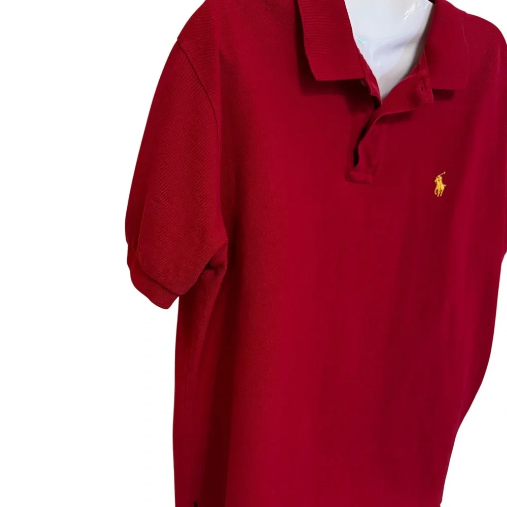 Polo Ralph Lauren Men’s Red Cotton Short Sleeve Polo Shirt Size L